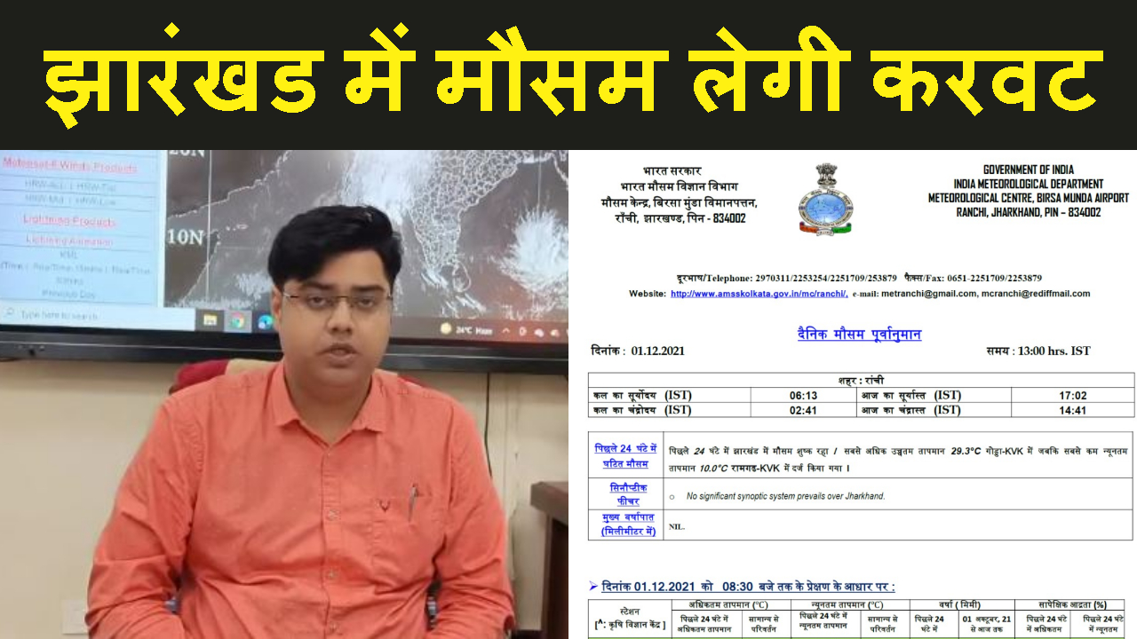 JHARKHAND ME BADLEGA MAUSAM KA MIJAJ