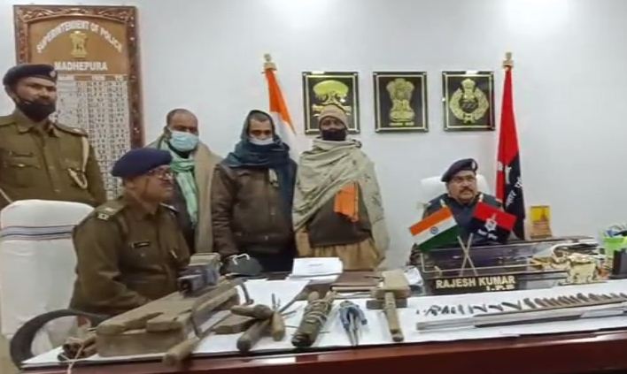 madhepura me mini gun factory ka pardafaash 