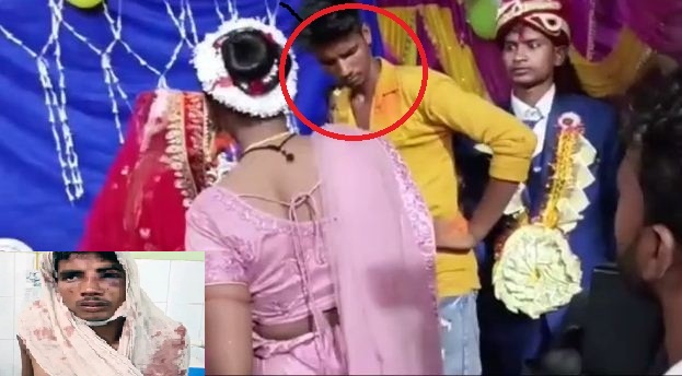 jaymaal se pahle premi ne bhar di dulhan ki mang 