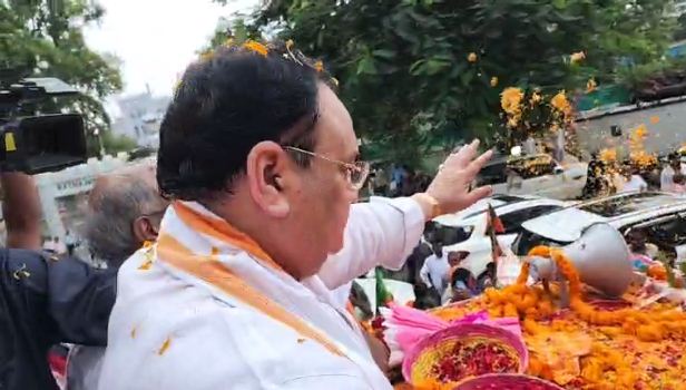 patna me jp nadda ka road show 
