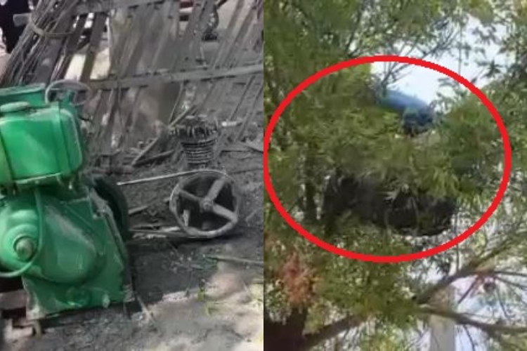 blast aisa ki ped par ja chadhi tanki