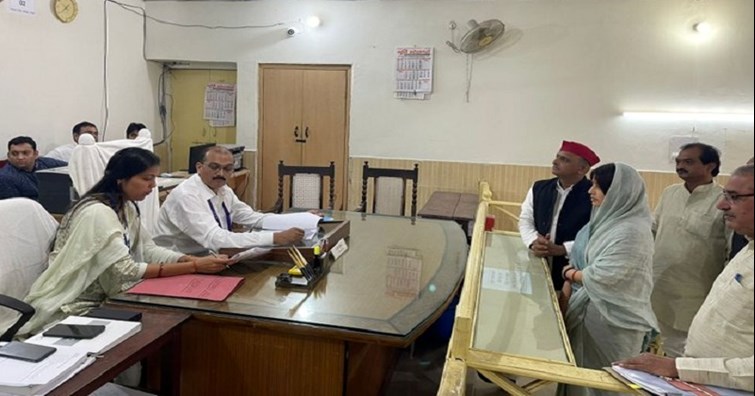 dimple yadav nomination from mainpuri lok sabha seat 