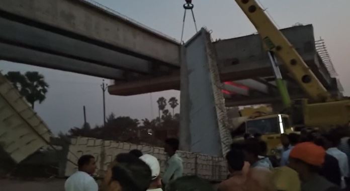 nalanda me bada hadsa nirman ke dauran gira fly over