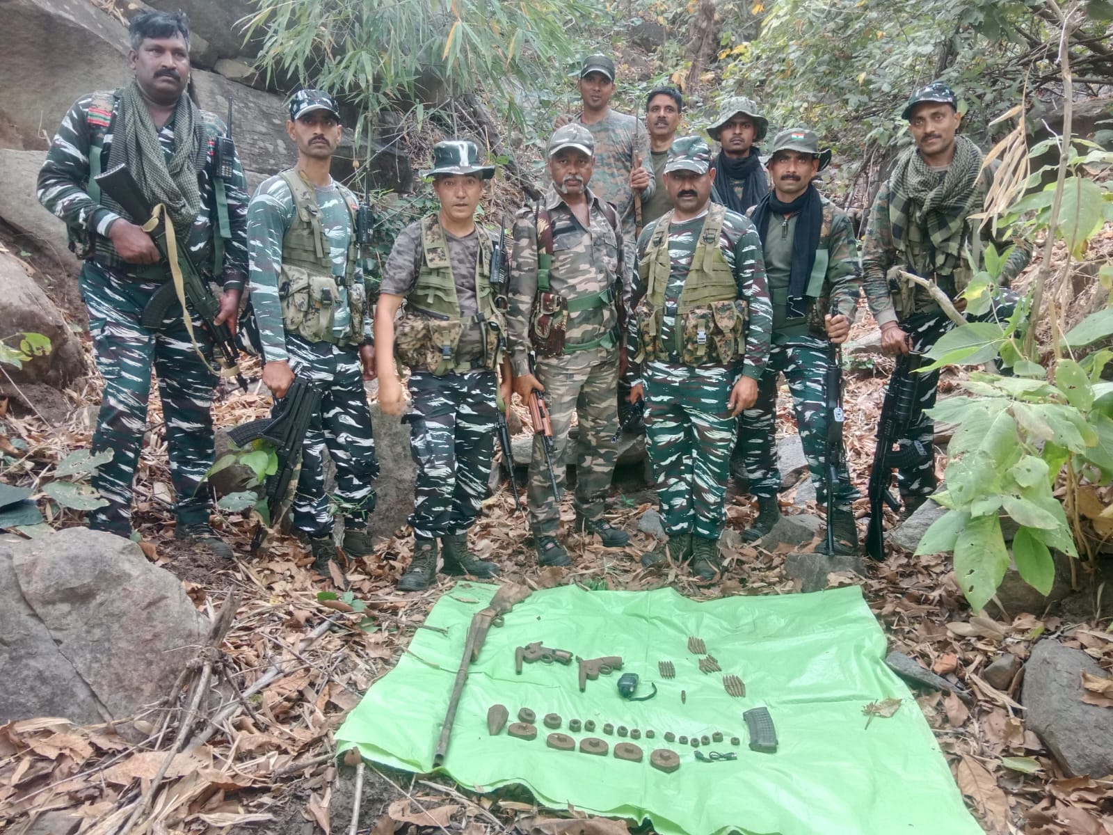 CRPF recovered arms stockpile of Maoists in Latehar