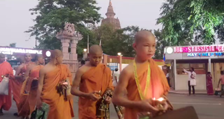 Hundreds of Buddhist monks attend prayer meeting for Manipur violence victims in Bodh Gaya