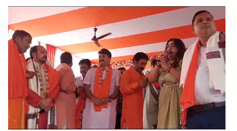 saansad manoj tiwari pahunche giridih 