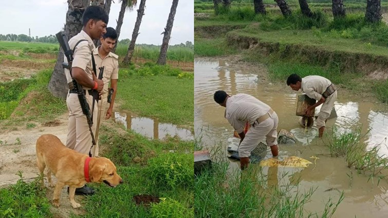 The wonder of the sniffer dog..alcohol came out of canal water..