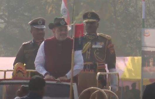 Union Home Minister Amit Shah honored the families of martyred soldiers at the BSF Foundation Day function.