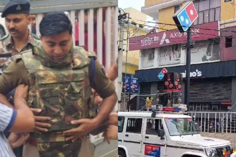 aara me filmi style me axis bank loot, bulletproof jacket pahnte rah gye sp, lutere huye udan choo