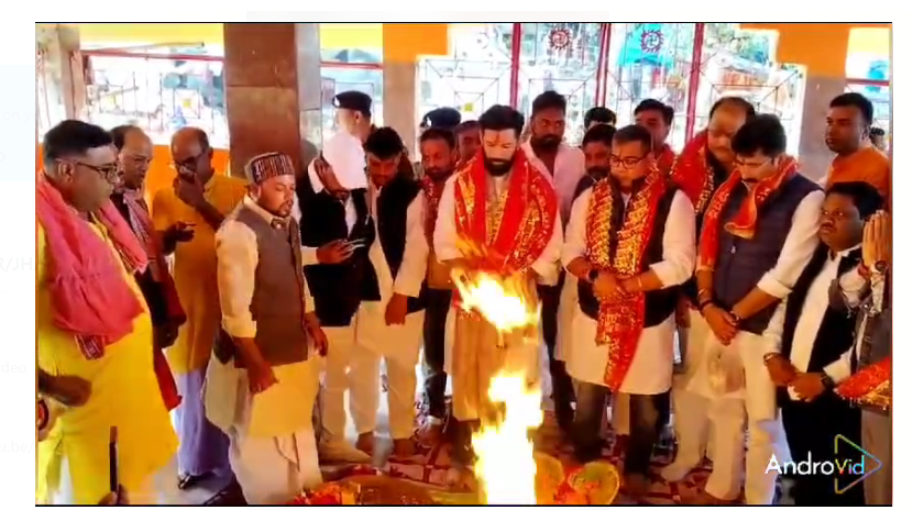 chirag paswan ne  maa chhinnamastika mandir mai ki puja