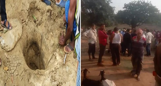  Innocent girl lost the battle of life and fell into the borewell.