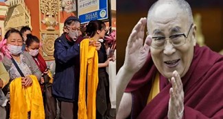 Buddhist leader Dalai Lama reached Bodh Gaya on a 15-day stay, received a grand welcome