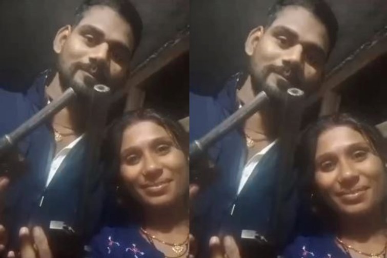 bhojpuri dhun par begusarai me premi premika ka hathiyar sang video viral 