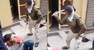 BUXAR SP suspends lathi-wielding woman constable
