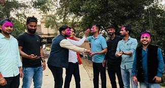 Happy with the surrender of former VC, ABVP celebrates Holi and Diwali