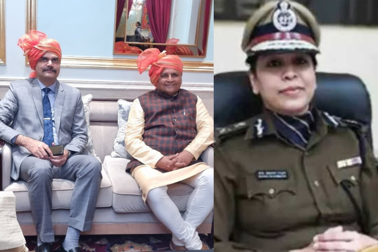 ips vikash vaibhav ka aaya tweet mantri vijay chaudhary ke sath khilkhilate dikhe