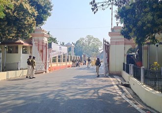 Tight security arrangements in the Bihar assembly premises regarding the budget session