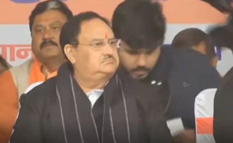 jp nadda targets nitishs good governance and tejashwi jungleraj.