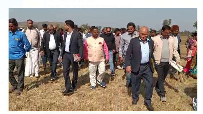 sukhe ke aakalan ko lekar kendriye team pahunchi  garhwa   