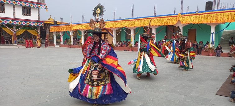 special dance of bhutanewse artists to get rid evil sprit.