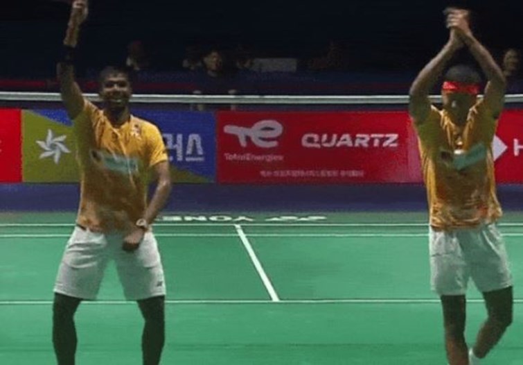 The pair of Satwiksairaj Rankireddy and Chirag Shetty captured the Men's Doubles of Korea Open..Danced in the court itself
