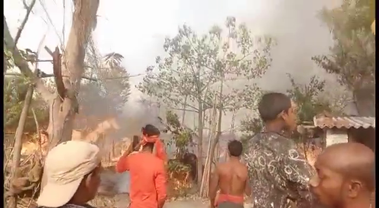 Heavy devastation due to fire in Begusarai, innocent died