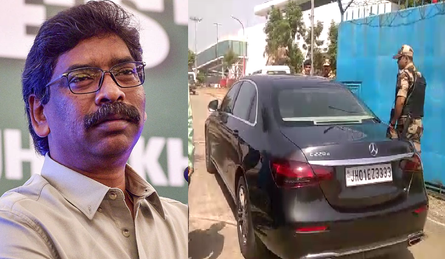 CM Hemant Soren left to attend the swearing-in