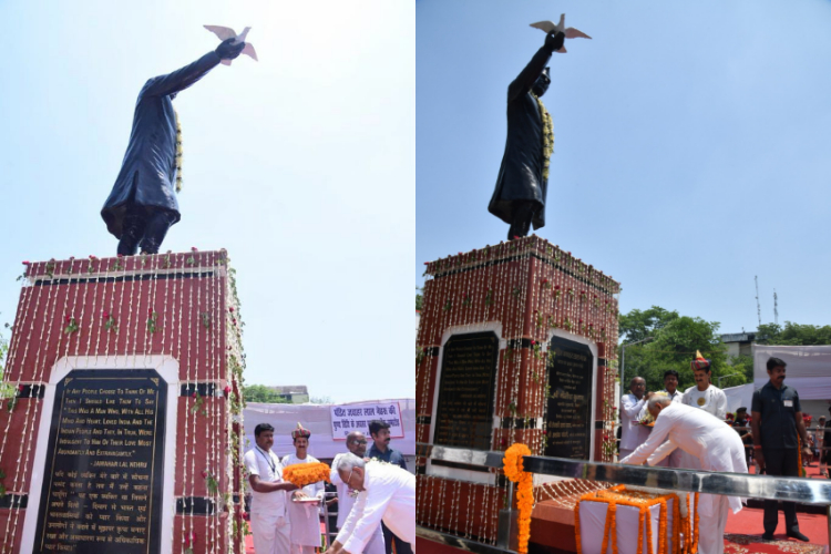 purv pm pandit nehru ki59 punyatithi, rajyapal aur cm ne di shrradhanjali