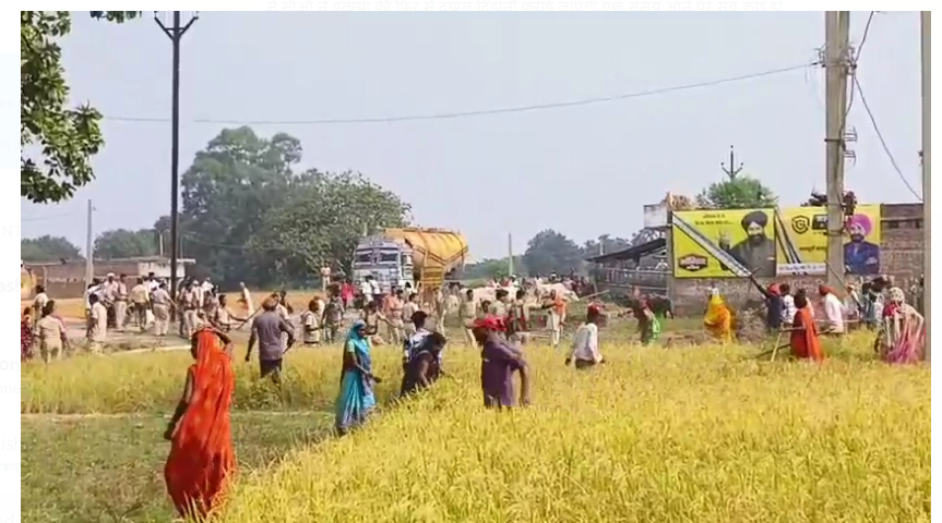 garhwa mai police aur gramino ke beech jharap mamla 