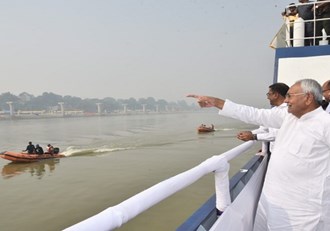  CM Nitish inspected Chhath Ghats IN PATNA