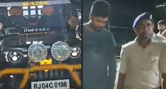 Young man and woman smuggling liquor by putting ITBP sticker on Thar vehicle arrested