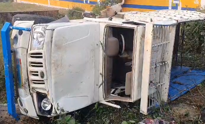 Major accident in Gopalganj, massive collision between pickup and bike carrying cattle