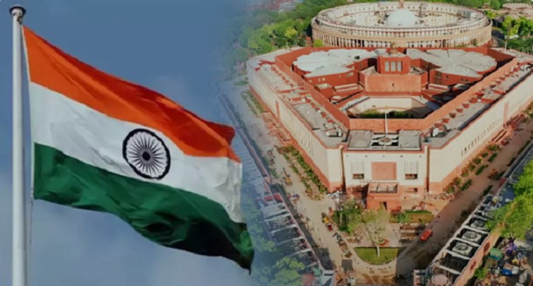 Flag Hoisting Event In New Parliament by vice president of india