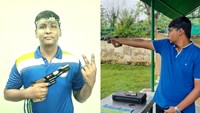 Gaurav Bharti won gold in national level shooting championship, receiving congratulations
