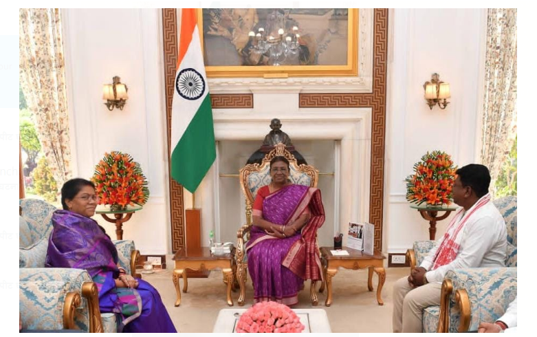 rashtrapati se mili purwa vidhayak gangotri kujur 