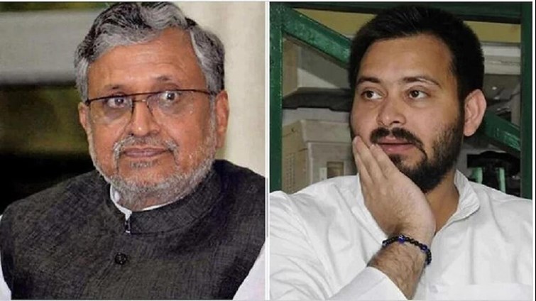 naukri ke badle jameen mamle me jawab dein tejaswi sushil modi ka karara kataksh 