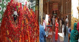  Crowd of devotees gathered in Ara's Maa Aranya Devi temple
