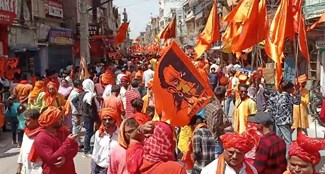  Grand procession taken out on Ram Navami in Arrah