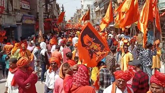  Grand procession taken out on Ram Navami in Arrah