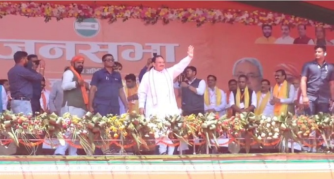 JP Nadda held a meeting in favor of JDU candidate in Bhagalpur.