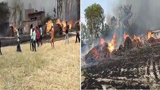 Massive fire in Dalit colony of Bagaha