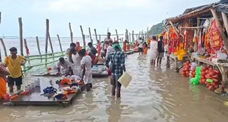 Rapid rise in water level of Ganga