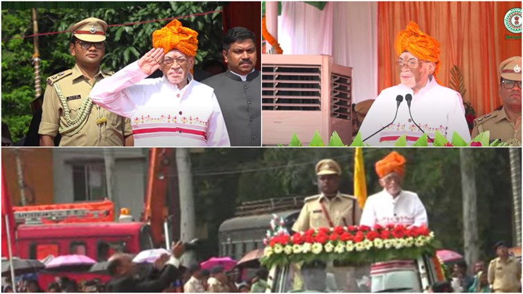 Governor Santosh Kumar Gangwar hoisted the national flag in Dumka