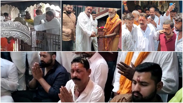  Anant Singh reached Maa Jagdamba temple after coming out of jail