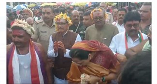 kendriye mantri shivraj singh chauhaan pahunche deoghar