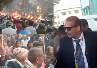 KK Pathak's warning has no effect, employed teachers take out torch procession in protest