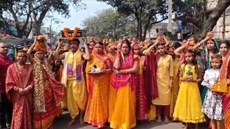 Devotees gathered in Tulsi Kalash Yatra, atmosphere was devotional