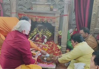Mithilesh Thakur reached Garhwa for the first time after becoming minister for the second time, worshiped in the temple.