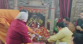 Mithilesh Thakur reached Garhwa for the first time after becoming minister for the second time, worshiped in the temple.