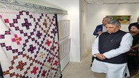 Minister Vijay Chaudhary inaugurated Sujani art exhibition